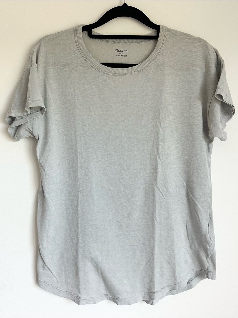 MADEWELL Light Grey Blue Women’s Slub Tee Size S